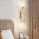 Cylindrical Travertine Wall Lamp