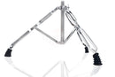 4 PACK - Straight Cymbal Stand Set by GRIFFIN | Double Braced Legs, Slip-Proof Gear Holder & Light-Duty for Mobile Drummers | Percussion Chrome Drum Hardware Kit for Mounting Crash & Splash Cymbals