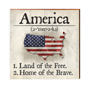 America Definition Wooden Sign | Wall Art Print on Real Wood | Home Decor