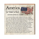 America Definition Wooden Sign | Wall Art Print on Real Wood | Home Decor