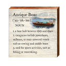 Antique Boat Definition Wooden Sign | Wall Art Print on Real Wood | Lake House Home Decor
