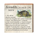 Armadillo Definition Wooden Sign | Wall Art Print on Real Wood