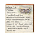 Athens, Georgia Definition Wooden Sign | Wall Art Print on Real Wood