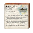 Bass Lake, California Definition Wooden Sign | Wall Art Print on Real Wood