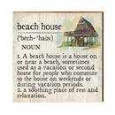 Beach House Definition Wooden Sign | Wall Art Print on Real Wood | Coastal Nautical Tropical Home Decor