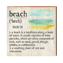 Beach Definition Wooden Sign | Wall Art Print on Real Wood | Coastal Nautical Tropical Beach House Home Decor
