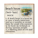 Beach House Definition Wooden Sign | Wall Art Print on Real Wood | Coastal Nautical Tropical Beach House Home Decor