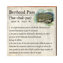 Berthoud Pass, Colorado Definition Wooden Sign | Wall Art Print on Real Wood