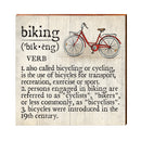 Biking Definition Wooden Sign | Wall Art Print on Real Wood | Home Decor