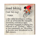 Road Biking Definition Wooden Sign | Wall Art Print on Real Wood | Home Decor