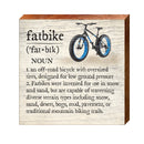 Fat Bike Definition Wooden Sign | Wall Art Print on Real Wood | Home Decor