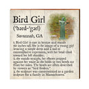 Bird Girl - Savannah, Georgia Definition Wooden Sign | Wall Art Print on Real Wood