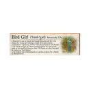 Bird Girl - Savannah, Georgia Definition Wooden Sign | Wall Art Print on Real Wood