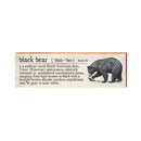 Black Bear Definition Wooden Sign | Wall Art Print on Real Wood | Mountain Cabin Lodge House Home Decor