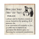 Bless Your Heart Definition Wooden Sign | Wall Art Print on Real Wood | Southern Saying Home Decor