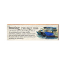 Boating Definition Wooden Sign | Wall Art Print on Real Wood | Coastal Nautical Tropical Beach House Home Decor