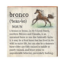 Bronco Definition Wooden Sign | Wall Art Print on Real Wood | Farmhouse Country Home Decor