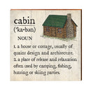 Cabin Definition Wooden Sign | Wall Art Print on Real Wood | Mountain Lodge Lake House Home Decor