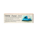 Camp Definition Wooden Sign | Wall Art Print on Real Wood | Lodge Cabin Mountain House Home Decor