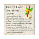 Candy Cane Definition Wooden Sign | Wall Art Print on Real Wood | Christmas Holiday Decor