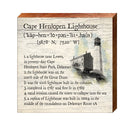 Cape Henlopen Lighthouse, Delaware Definition Wooden Sign | Wall Art Print on Real Wood