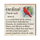 Cardinal Definition Wooden Sign | Wall Art Print on Real Wood | Bird Home Decor