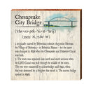 Chesapeake City Bridge, Maryland Definition Wooden Sign | Wall Art Print on Real Wood