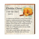 Cheddar Cheese Definition Wooden Sign | Wall Art Print on Real Wood | Home Decor