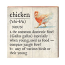 Chicken Definition Wooden Sign | Wall Art Print on Real Wood | Farmhouse Country Home Decor