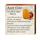 Apple Cider Definition Wooden Sign | Wall Art Print on Real Wood | Home Decor