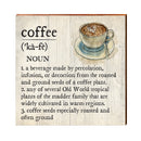 Coffee Definition Wooden Sign | Wall Art Print on Real Wood | Home Decor