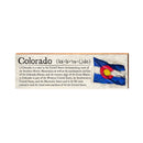 Colorado Definition Wooden Sign | Wall Art Print on Real Wood