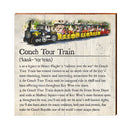 Conch Tour Train, Florida Definition Wooden Sign | Wall Art Print on Real Wood