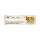 Cow Definition Wooden Sign | Wall Art Print on Real Wood | Farmhouse Country Home Decor