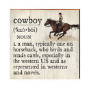 Cowboy Definition Wooden Sign | Wall Art Print on Real Wood | Western Southwestern Home Decor
