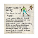 Cross Country Skiing Definition Wood Sign | Wall Art Print on Real Wood