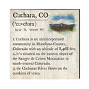 Cuchara, Colorado Definition Wooden Sign | Wall Art Print on Real Wood