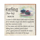 Curling Definition Wooden Sign | Wall Art Print on Real Wood