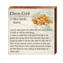 Cheese Curd Definition Wooden Sign | Wall Art Print on Real Wood | Home Decor