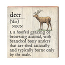 Deer Definition Wooden Sign | Wall Art Print on Real Wood | Mountain Cabin Lodge House Home Decor