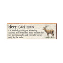 Deer Definition Wooden Sign | Wall Art Print on Real Wood | Mountain Cabin Lodge House Home Decor