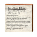 Lower Slower Delaware Definition Wooden Sign | Wall Art Print on Real Wood