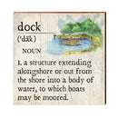 Dock Definition Wooden Sign | Wall Art Print on Real Wood | Lake House Home Decor