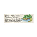 Dock Definition Wooden Sign | Wall Art Print on Real Wood | Lake House Home Decor