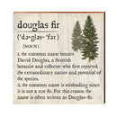 Douglas Fir Tree Definition Wooden Sign | Wall Art Print on Real Wood | Lodge Cabin Mountain House Home Decor