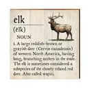 Elk Definition Wooden Sign | Wall Art Print on Real Wood | Mountain Cabin Lodge House Home Decor