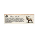 Elk Definition Wooden Sign | Wall Art Print on Real Wood | Mountain Cabin Lodge House Home Decor
