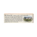 Mt. Evans, Colorado Definition Wooden Sign | Wall Art Print on Real Wood