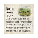Farm Definition Wooden Sign | Wall Art Print on Real Wood | Farmhouse Country Home Decor