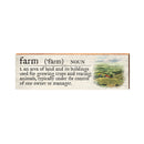 Farm Definition Wooden Sign | Wall Art Print on Real Wood | Farmhouse Country Home Decor